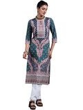 Libas Women'S Crepe Regular Kurta (29250_Blue