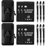 14 PCS 3 X 5 Inch Waterproof Notebook All Weather, 6 Write in The Rain Notebook 6 Pen and 2 Pocket Multifunctional Waist Pack, W