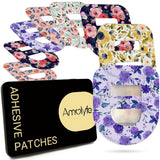 Omnipod 5 Adhesive Patches Waterproof, Amolyfe 20 Pack Flower Omnipod Overpatches with Stretchable Strap, Breathable Long-Lastin