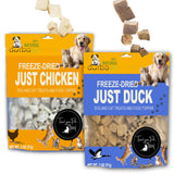 Freeze Dried Dog and Cat Treats Food Topper (2.0 oz, Duck & Chicken (2-Pack))