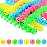 Charnoel 8 Pieces Caterpillars Stretchy Fidget Toy for Anxiety Relaxing, Caterpillars Sensory Fuzzy Worm Unicorn Play Toy for Relief, Calming and Relaxing Present for Kids Ans Adults