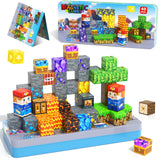 Magnetic Blocks Travel Toys with Metal Tin Travel Essentials STEM Learning Outdoor Building Kids Toddler Toys & Birthday Gifts f