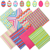 Boao 8 Pieces Multicolor Polyester Easter Pattern Printed Fabric Squares, 19.7 x 19.7 Inch, Patchwork Fabric for DIY Crafts
