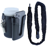 KozyGather 2-in-1 Set, Bicycle Password Chain Lock and Bicycle Cup Holder, high Security Anti-Theft Bicycle Chain Lock and Water