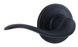 Kwikset Tustin Dummy Door Handle, Single Sided Lever for Closets, French Double Doors, and Pantry, Venetian Bronze Non-Turning L