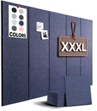 WALLHERO Large Cork Board Alternative | 15 Pack | Sizing Up to 59 x36 , Felt Wall Tiles, Office Wall Decor, Large Cork Board