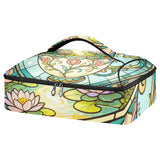 SyXIOP Insulated Casserole Carrier Bag Vintage Floral Teacup Stained Glass