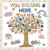 Boho Classroom Tree Bulletin Board Decorations Heart Cutouts Border Welcome Classroom You Belong Here Bulletin Board Decor Suppl