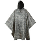 USGI Industries Military Style Poncho | Lightweight Tactical Multi Use Rip Stop Camouflage Rain Poncho | Perfect for Hiking, Hun