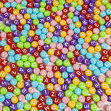 1200pcs 4 7mm Alphabet Beads Colorful Round Acrylic White Letter Beads, for Bracelets and Jewelry Making