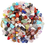 500 pcs Natural Chip Stone Beads Multicolor 5 mm to 8 mm Irregular Gemstone Healing Crystal Loose Rocks Bead Hole Drilled DIY fo