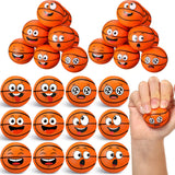 Arrowbash 36 Pcs Mini Face Basketball Stress Balls Bulk Small Basketballs Stress and Anxiety Relief Toy Foam Sports Squeeze Ball