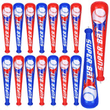 durony 18 Pieces Baseball Bat Inflates 22 Inch Inflatable Baseball Inflates, Baseball Party Supplies, Sports Theme Toy, Birthday