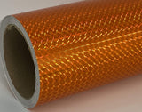 Roll of Prism Sign Vinyl, Holographic 1/4'' Mosaic, Self-Adhesive (24 inch x 30 feet, Orange)