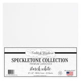 Cardstock Warehouse Speckletone Starch White 12 x 12 100 Lb. / 270 Gsm 100% Recycled Premium Cardstock Paper 25 Sheets