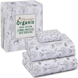RUVANTI Flannel Sheets Twin Size - GOTS Certified 100% Organic Cotton, 3 Piece Warm, Soft & Breathable Set, Deep Pocket Snug Fit