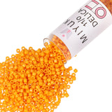 Miyuki Delica Seed Beads - Size 11/0 (1.6 mm), DB2104, Duracoat Opaque Kumquat, 7.2 g, Approx. 1440 Beads, Made in Japan