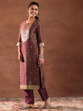 Libas Women'S Silk Blend Kurta Set (49227 Maroon M