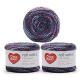 Red Heart Roll with It Melange Autograph Yarn - 3 Pack of 150g/5.3oz - Acrylic - 4 Medium (Worsted) - 389 Yards - Knitting/Croch