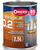 Owatrol Deks Olje D2 - 85 Oz - Marine Varnish for Wood & Exterior Metal Surfaces - Rust Inhibitor & Paint Conditioner - Protects