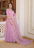 Wedani Georgette Embroidered Work Anarkali Kurta Set For Womens (In Alpha Xl Regular Purple),PURPLE,XL,Georgette,Anarkali,
