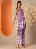 Libas Women'S Cotton Co-Ords Set (400867M_Purple