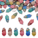 FASHEWELRY 100Pcs Alloy Pineapple Enamel Connector Charms Metal Fruits Link Charms Jewelry Pendants Links for DIY Necklace Brace