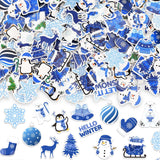 JULBEAR Winter Foam Sticker, 300Pcs Penguin Snowman Snowflakes Self Adhesive Foam Stickers for Kids Christmas Party Favors DIY C