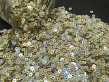 The Design Cart 4 mm Dull Golden Lustre Circular Plastic Sequins Sitara for Embroidery, Embellishing Handbags, Apparels, Art Cra