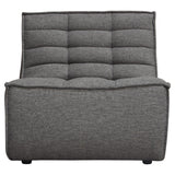 Diamond Sofa Armless Chair in Gray