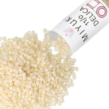 Miyuki Delica Seed Beads - Size 11/0 (1.6 mm), DB0883, Matte Opaque Cream AB, 7.2 g, Approx. 1440 Beads, Made in Japan