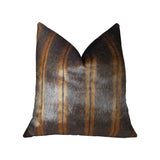 Plutus Brands Plutus Fancy Mink Handmade Throw Pillow, 18 X 18, Light/Dark Brown