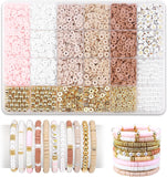 Sekoy Bracelet Making Kit Beadss For Bracelets Pony Beads Polymer Clay Beads Smile Face Beads Letter Beads For Jewelry Making Di