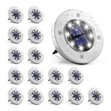GIGALUMI 16 Pack Solar Ground Lights Outdoor, Solar Walkway Lights Waterproof, Landscape Lighting for Outside Pathway Driveway (