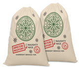 Printtoo Pack of 2 Pcs Xmas Presents Storage Bags Large Santa Gift Sack with Drawstring Christmas Party 27x20 Inch