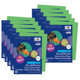 Construction Paper, Bright Green, 9 x 12, 50 Sheets Per Pack, 10 Packs