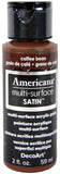 DecoArt Americana MultiSurface Satin Acrylics Paint, 2Ounce, Coffee Bean