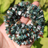 400pcs Natural Chip Stone Beads for Jewelry Making India Agate 5-8mm Irregular Gemstones Healing Crystal Loose Rocks Bead Hole D