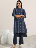 Libas Women'S Cotton Blend Kurta Set (400382 Blue M