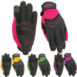 SAVJOB Utility Work Gloves for Men, Pink, Large
