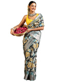 Libas Women'S Silk Blend Saree (16142_Black)