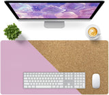 Bloss Purple Desk Mat, Leather Desk Pad, Desk Matt for Desktop, Waterproof Desk Pad Mat, Computer Mat for Office Work/Home/Decor