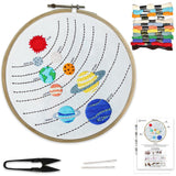 Embroiderymaterial Embroidery Kit/Cross Stitch Kit For Beginners Outer Space Design Digital Printed Cloth & Written Instructions