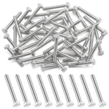Zonon 50 Pcs 1/4-20 x 2 Hex Head Screw Bolt 18-8 (304) Stainless Steel Hexagon Bolts, Fully Threaded, Plain Finish, External Hex