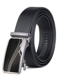 Zacharias MenS Faux Leather Belt Autolock Buckle Bt13 (Black; Free Size)
