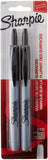 Sharpie 568856 Retractable Permanent Markers Fine Point Black 2/Pack (32724)