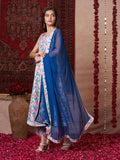 Gosriki Women'S Rayon Viscose Printed Anarkali Kurta With Pant & Dupatta (Ritu Blue-Vks01-Gs_M_Blue_Medium),Blue,,B0DV4CL8S2