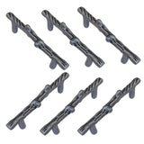 AuRiver 6pcs Tree Branch Cabinet Handles 3in Hole Center Dresser Handles Modern Alloy Drawer Pulls (Silver)
