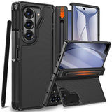 NINKI Stylus for Samsung Galaxy Z Fold 5 Case with S Pen Holder and Invisible Kickstand,Full Body Hinge Screen Protector Phone C