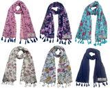 Fusfus WomenS Printed Chiffon Scarves And Stoles, Free Size(Multicolour, Fs1937) Pack Of 6 (Multicolor4)